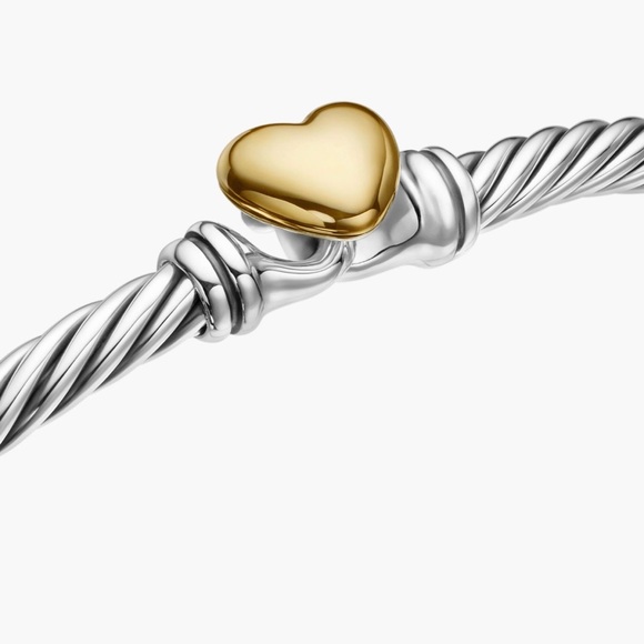 David Yurman Classic Cable Heart Station Bracelet - Picture 10 of 15